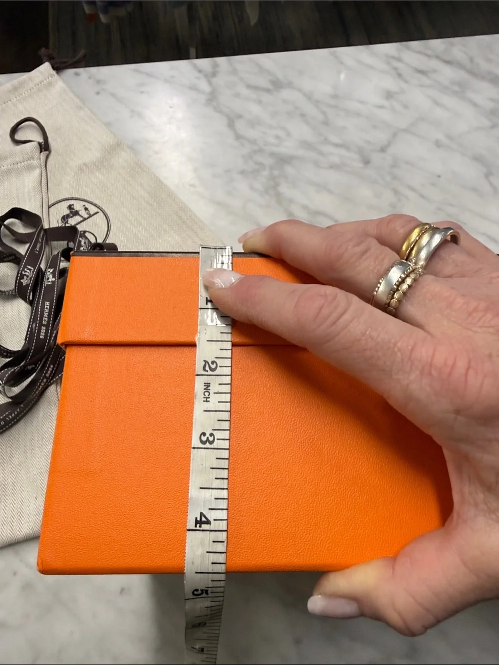 Hermes Classic Box with Lid, Two Sleeper Bag and Ribbon